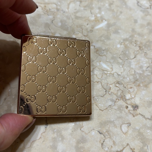 Gucci Other - Vintage Gucci monogram compact gold mirror